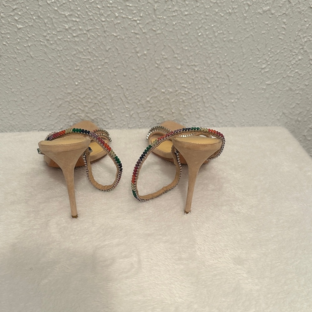 Alexandre Birman Polly suede sandals with multi-colored crystal embellishments - Picture 9 of 13